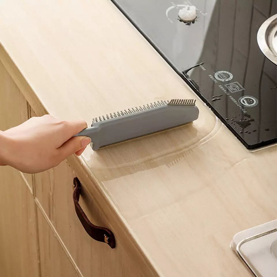 3 in 1 Countertop Cleaning Brush For Desktop, Glass Household Cleaning Supplies Floor Brush, Long Handled Tile Brush, Silicone Window Glass Groove Crevice Brush, Multifunctional Kitchen Stove Scraper, Bathtub Wall Brush Cleaning Tool 3 in 1 Countertop Cleaning Brush For Desktop, Glass Household Cleaning Supplies Floor Brush, Long Handled Tile Brush, Silicone Window Glass Groove Crevice Brush, Multifunctional Kitchen Stove Scraper, Bathtub Wall Brush Cleaning Tool